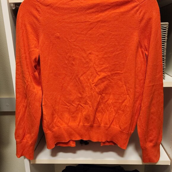 Lands' End - Women's orange cardigan - Picture 4 of 6